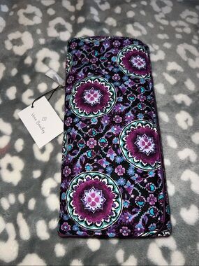 Vera Bradley Purple Teal Floral Quilted Wallet